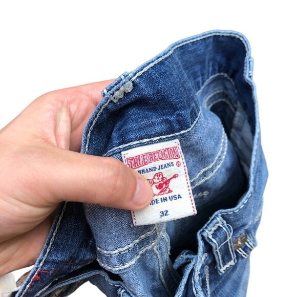 Vintage True Religion Jeans Size 32 BOBBY BIG QT Blue - Picture 4 of 6
